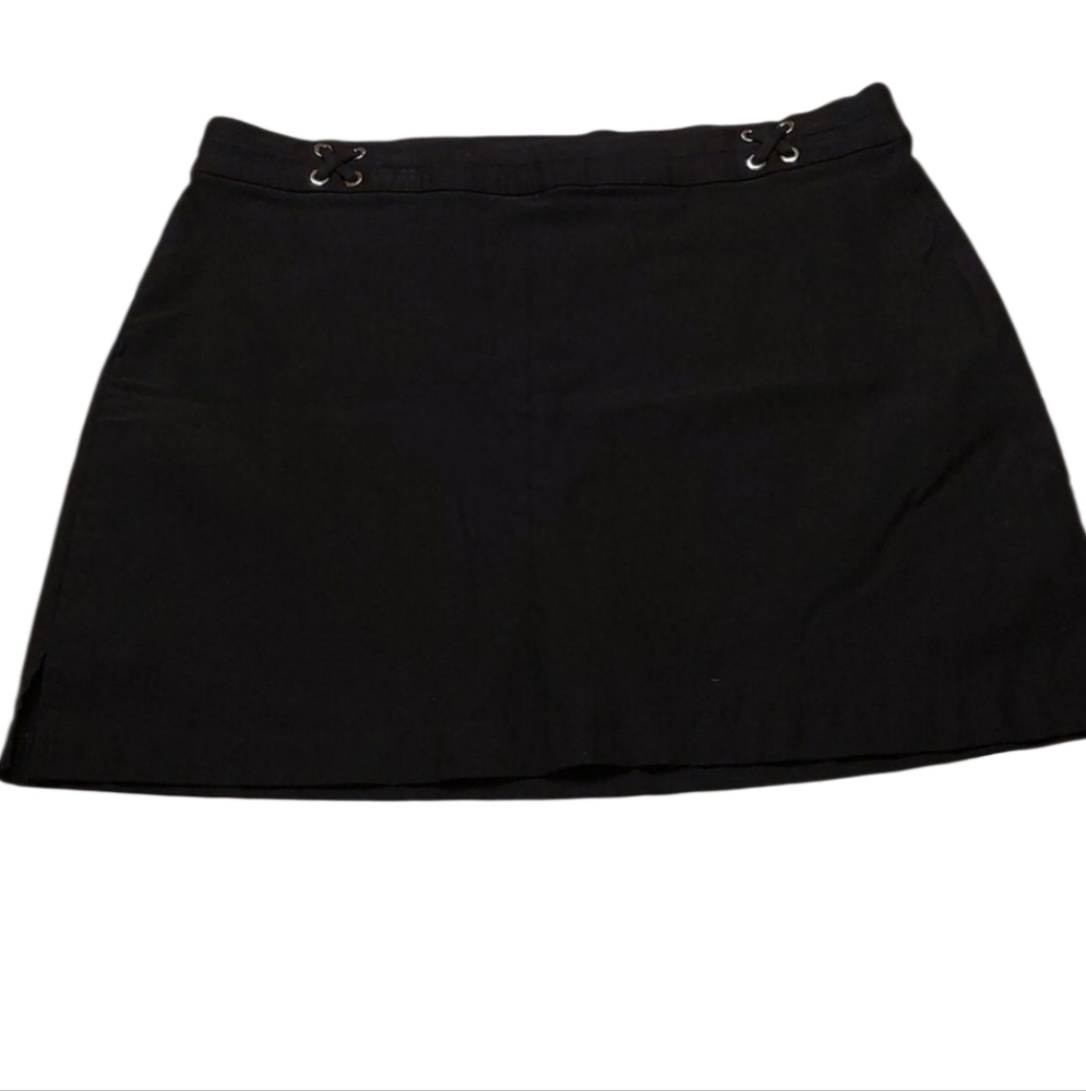Rafaella Comfort Black Golf Tennis Skort Skirt XL EUC